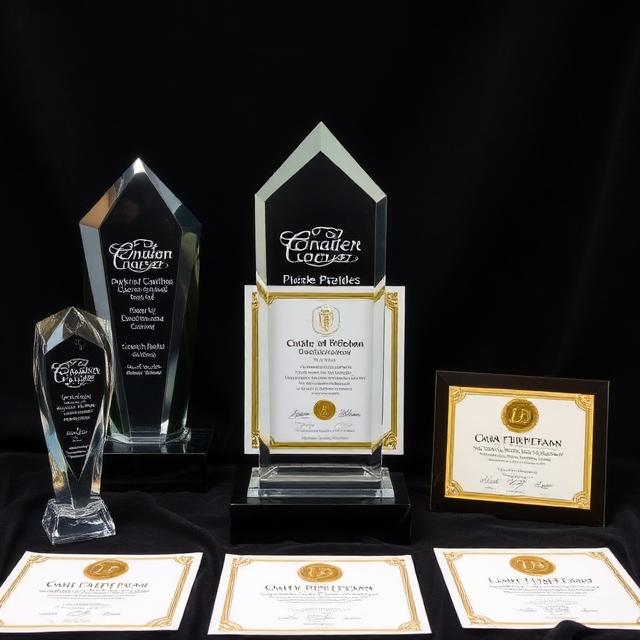 Premium Trophies and Corporate Award Certificates